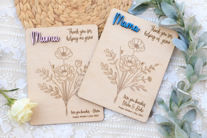 Personalized Mothers Day Gift From Kids - Flowers