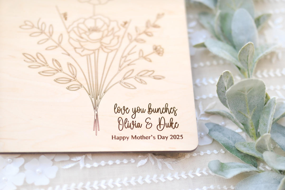 Personalized Mothers Day Gift From Kids - Flowers