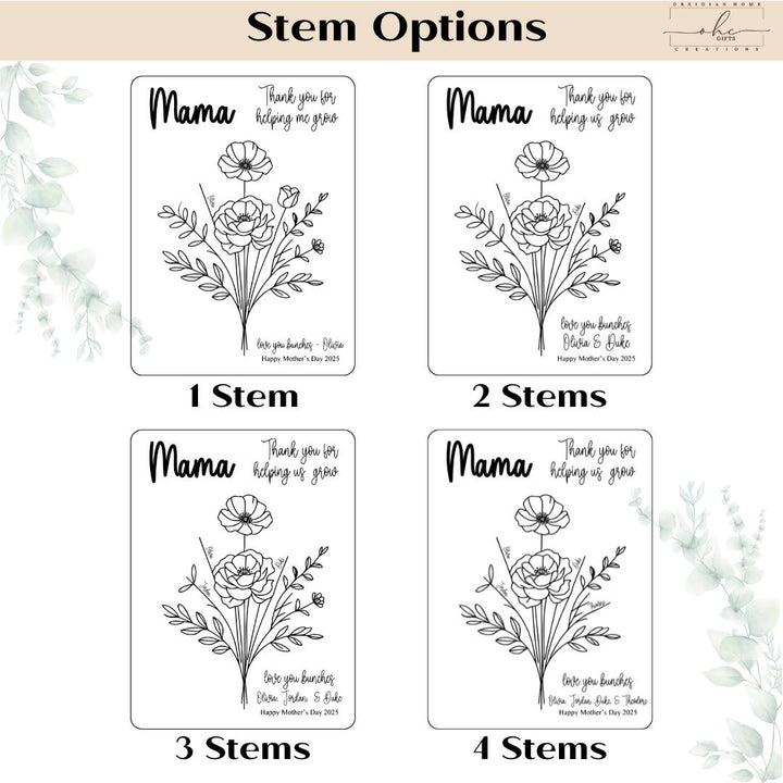 Personalized Mothers Day Gift From Kids - Flowers