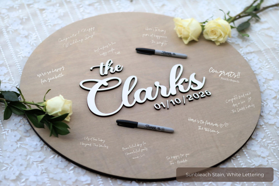 Round Guestbook Wedding Alternative