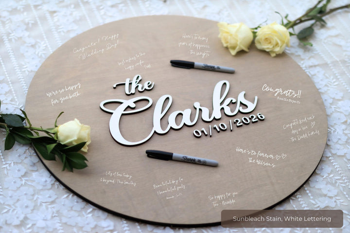 Round Guestbook Wedding Alternative