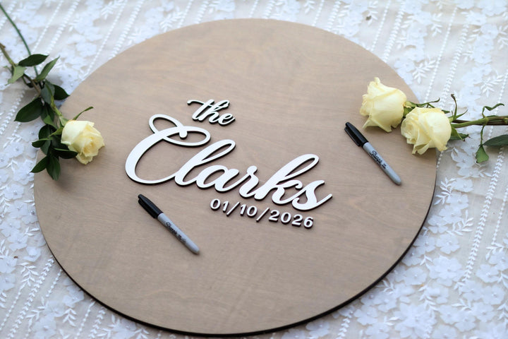 Round Guestbook Wedding Alternative