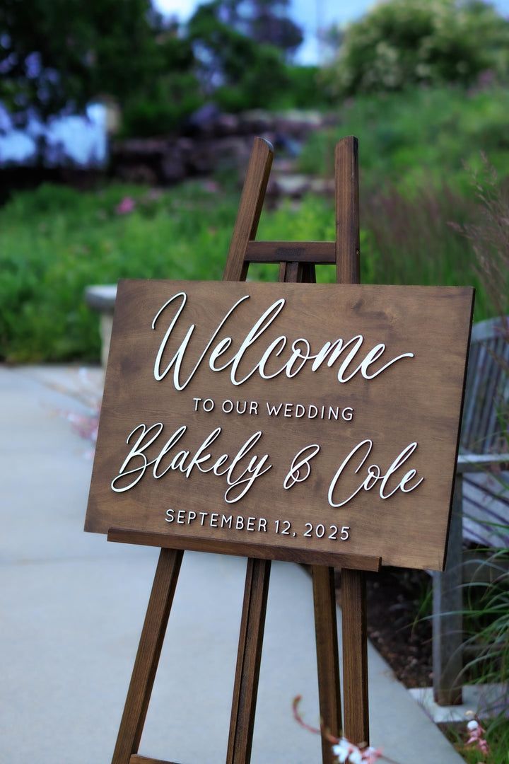 Personalized Rustic Wedding Welcome Sign
