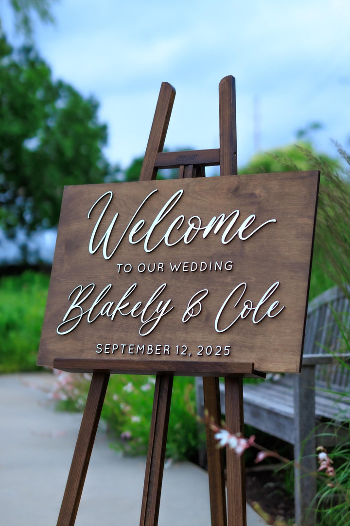 Personalized Rustic Wedding Welcome Sign