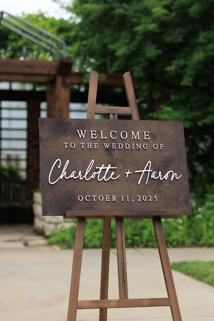 Modern 3D Welcome Wedding Sign