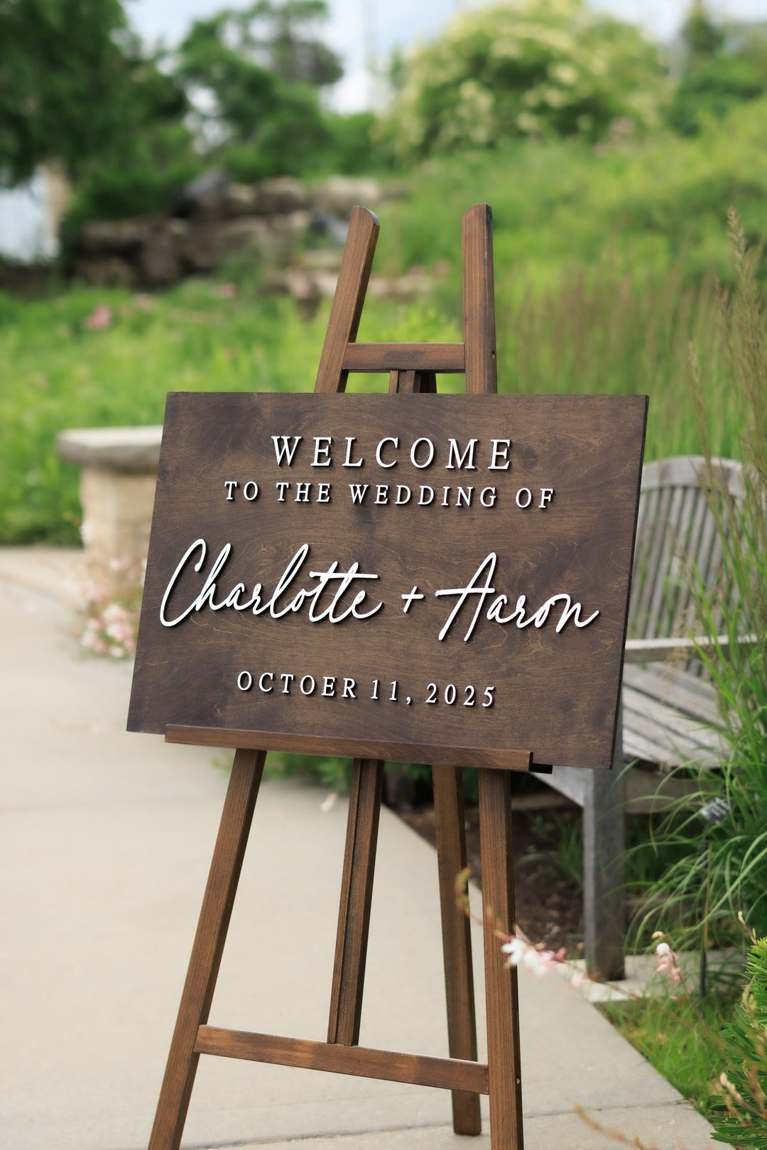 Modern 3D Welcome Wedding Sign