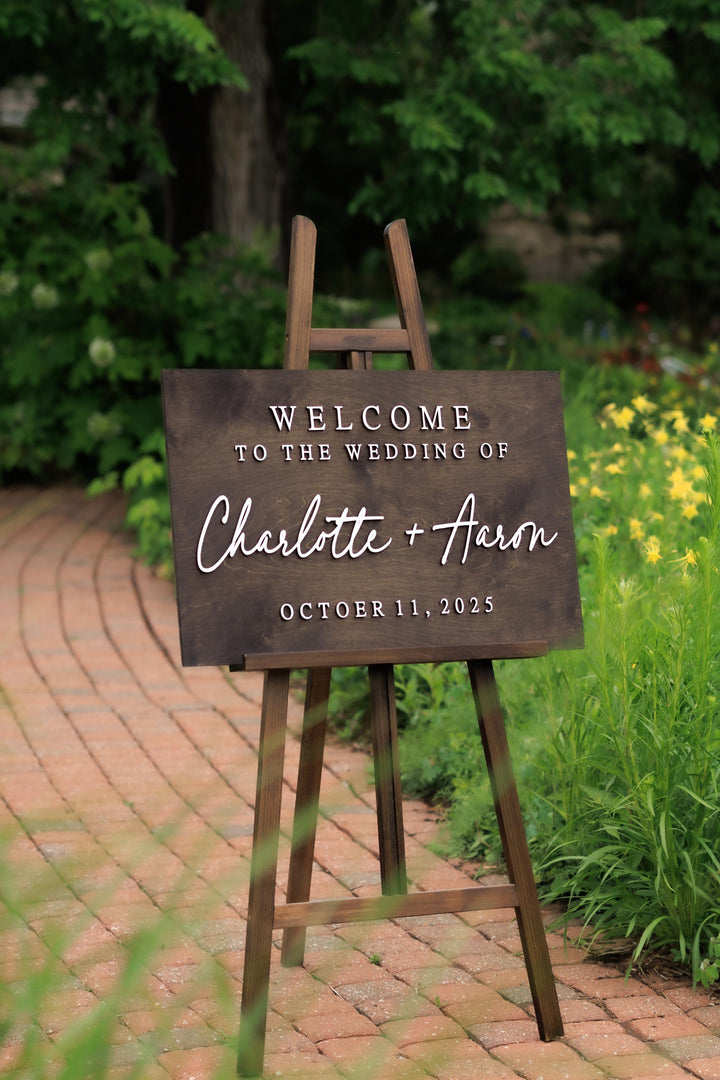Modern 3D Welcome Wedding Sign