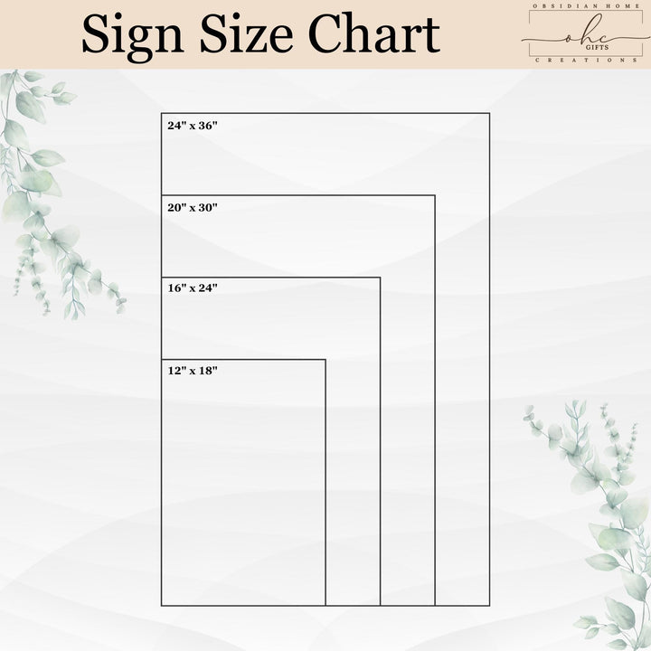 Wedding Ceremony Welcome Signage Vertical