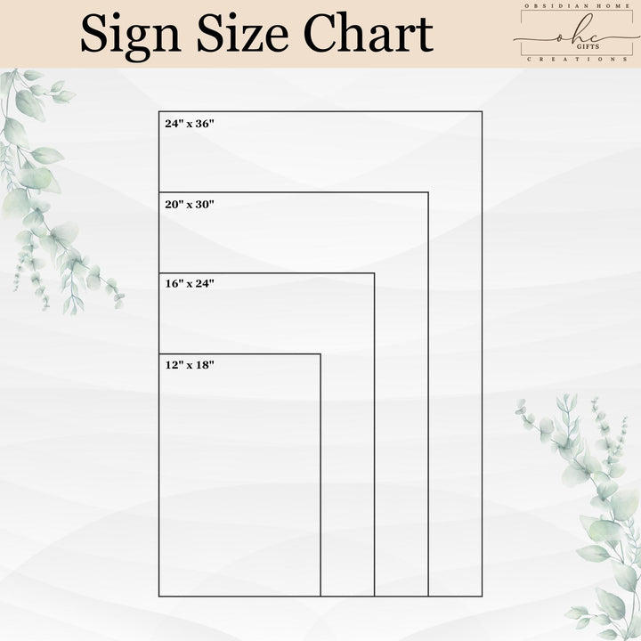 Vertical Welcome Wedding Sign with First &amp; Last Names
