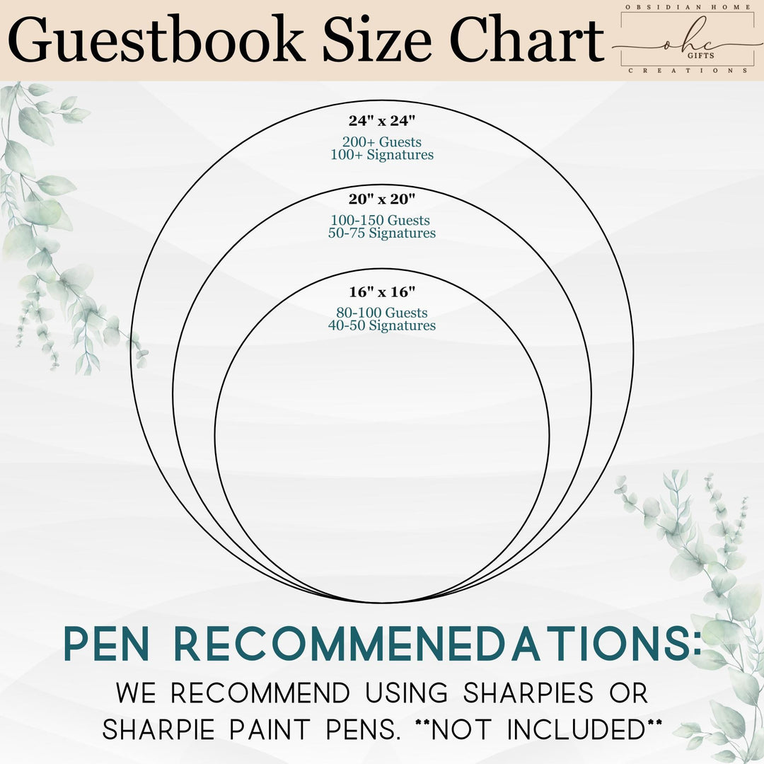 Custom Wedding Guestbook Alternative Board