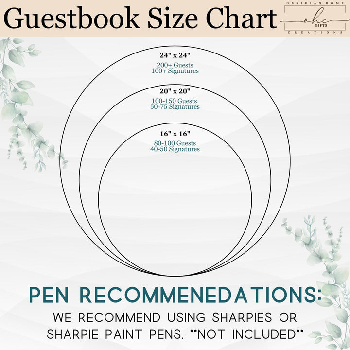 Custom Wedding Guestbook Alternative Board