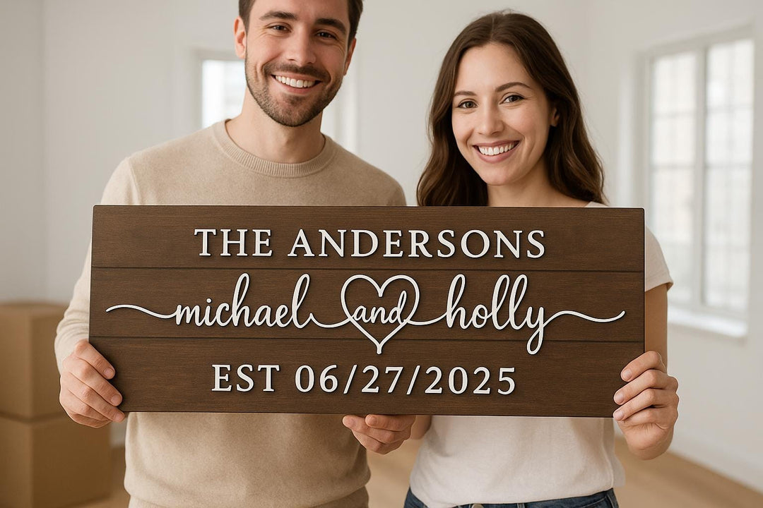 Personalized Wedding Gift Name Sign Plaque