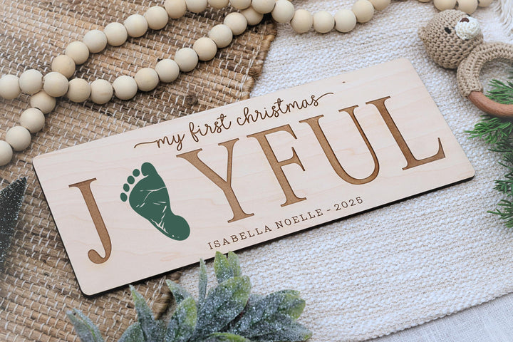 DIY Holiday Footprint Craft - Joyful
