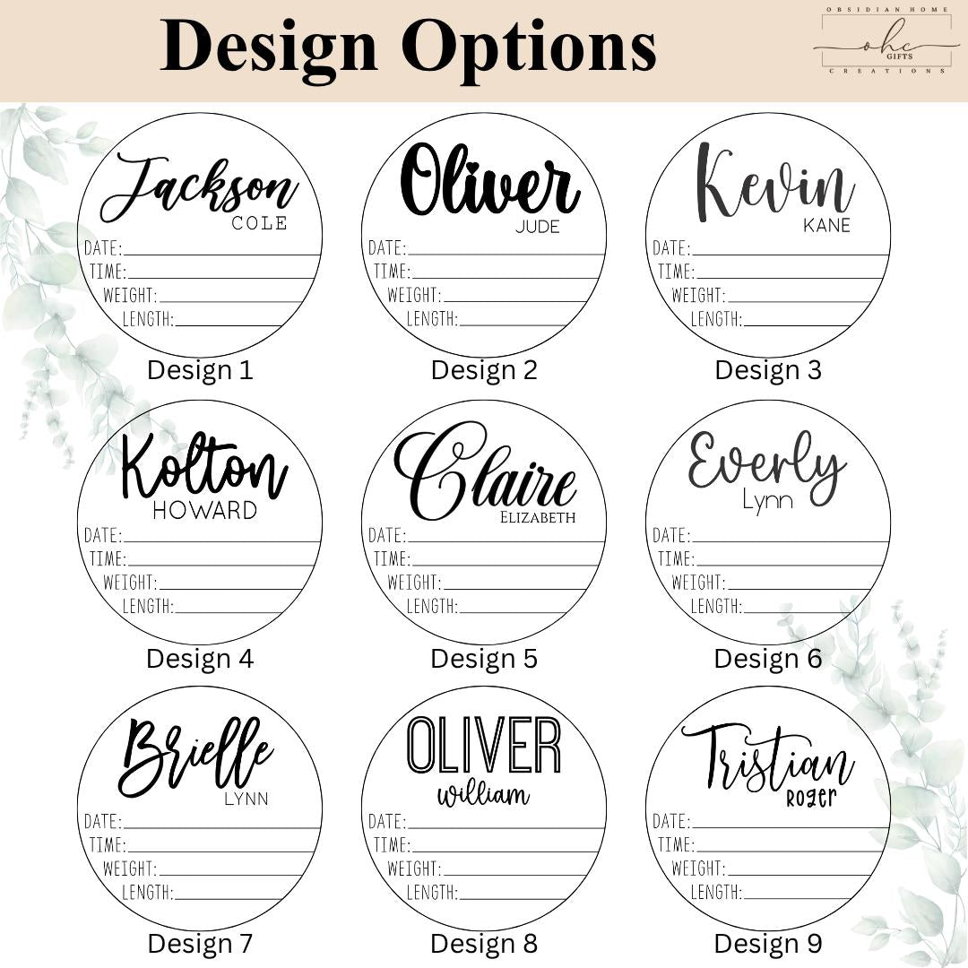 Two-Sided Birth Announcement Sign