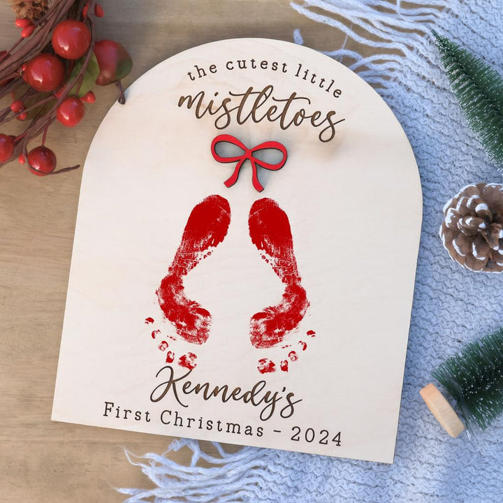 DIY Footprint Christmas Art