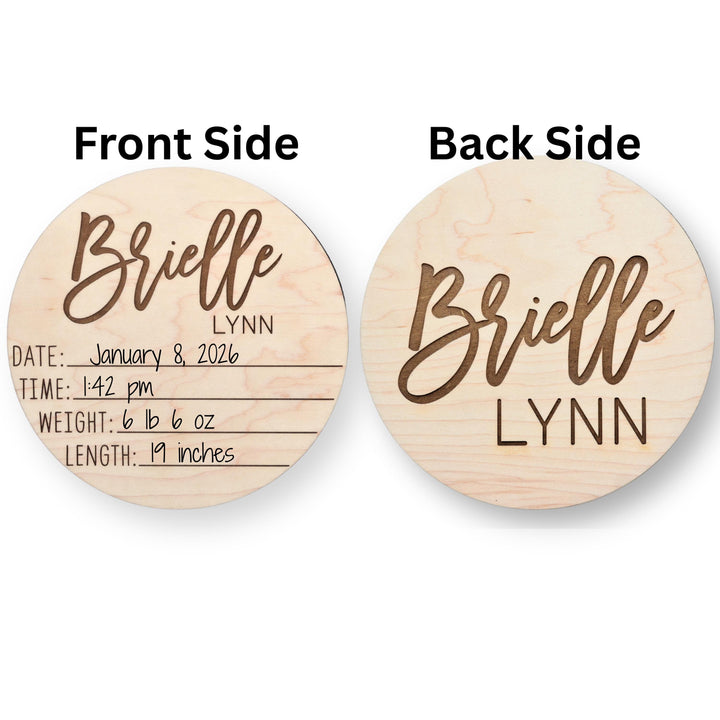 Two-Sided Birth Announcement Sign