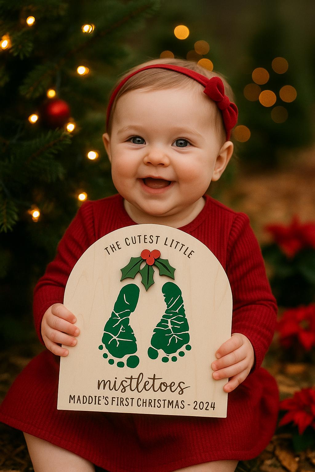 DIY Footprint Christmas Art
