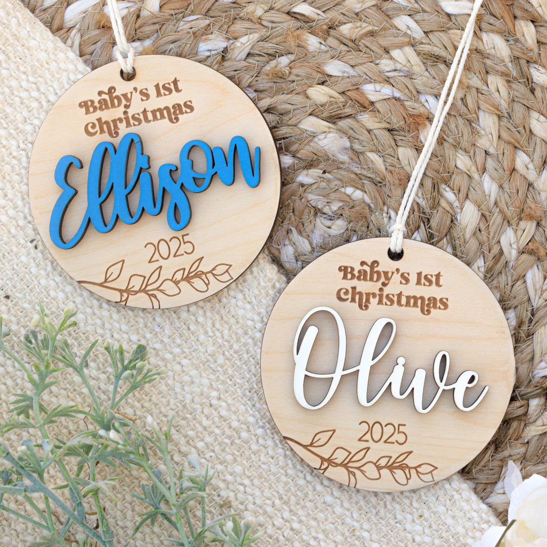 Infant Personalized Wooden Keepsake Ornament