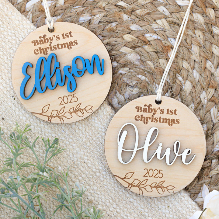 Infant Personalized Wooden Keepsake Ornament