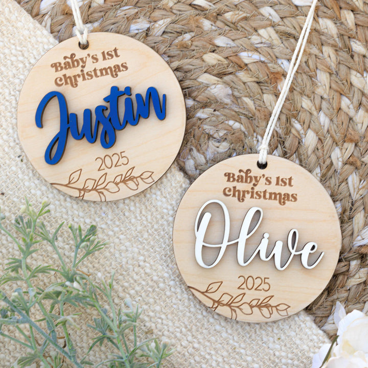 Infant Personalized Wooden Keepsake Ornament