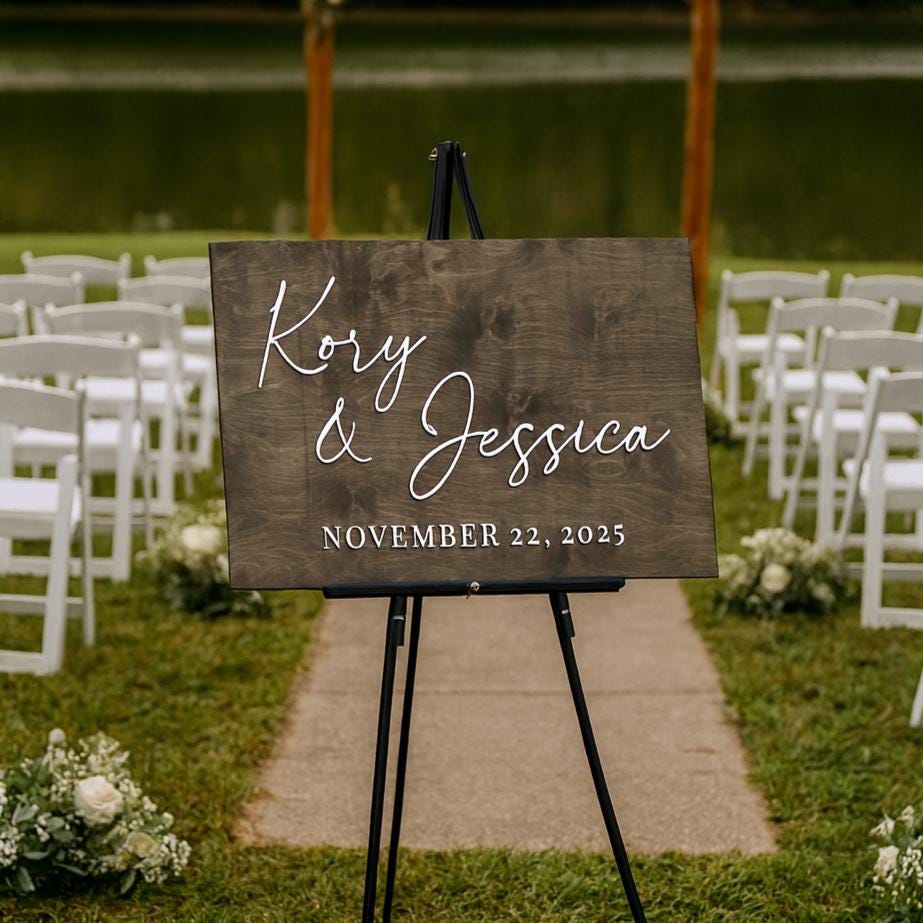 Personalized First Name Modern Welcome Sign
