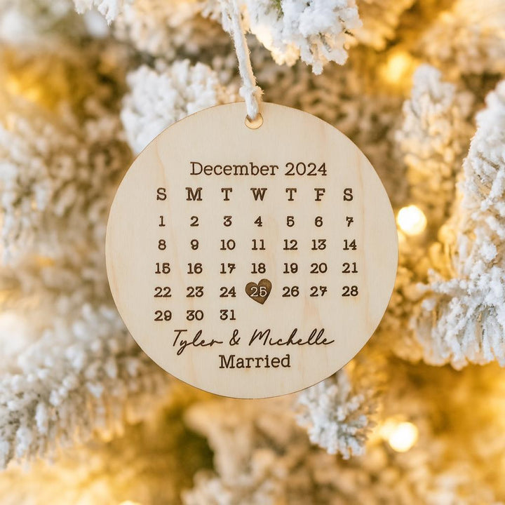 Married Calendar Ornament