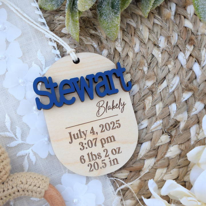 Baby Birth Stat Christmas Ornament