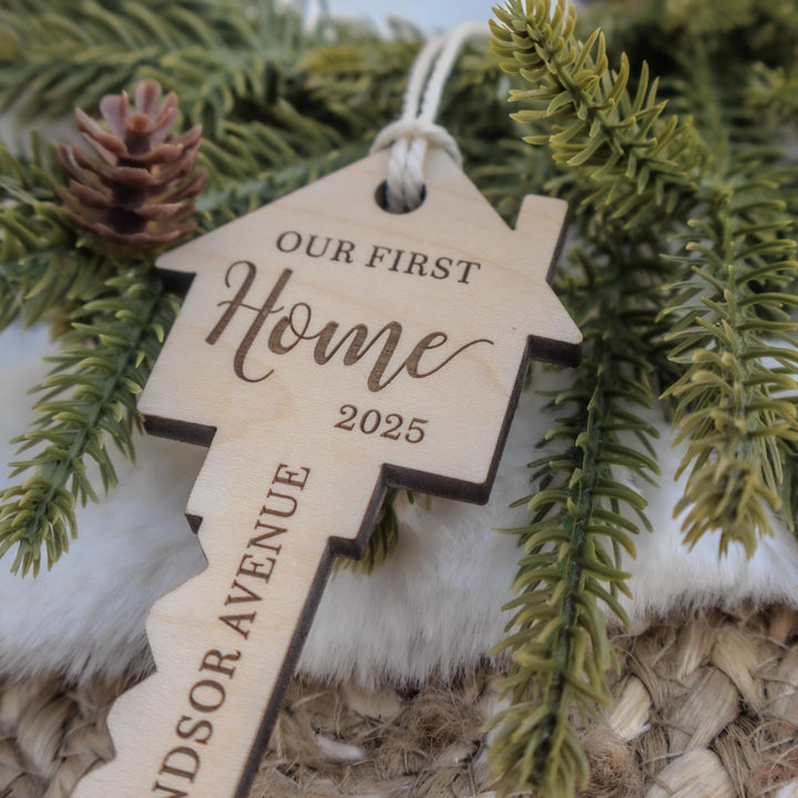 Personalized New Home Key Ornament