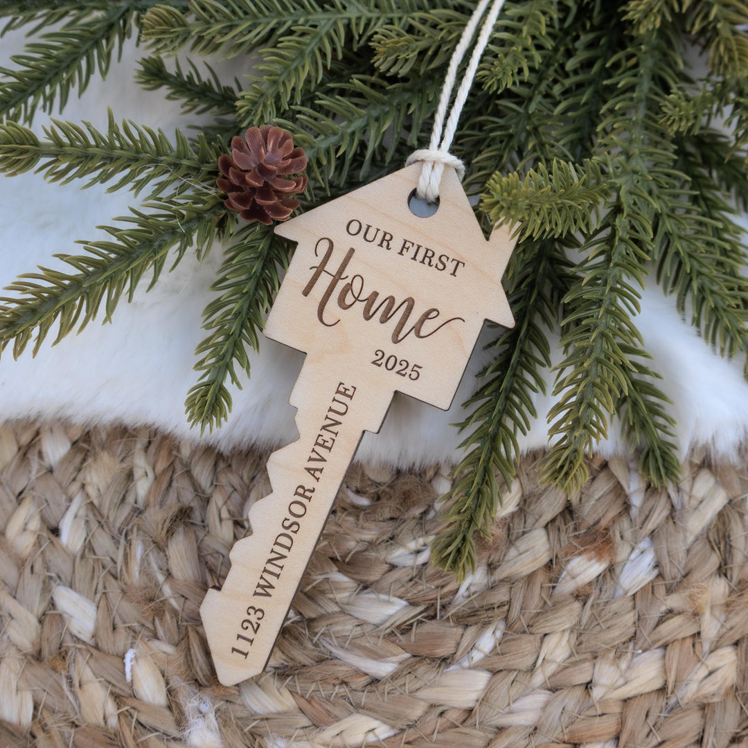 Personalized New Home Key Ornament