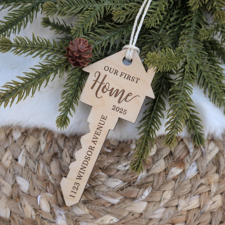 Personalized New Home Key Ornament