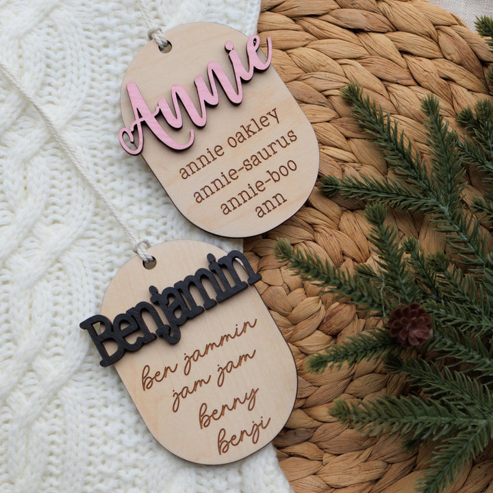 Pet or Child Nickname Ornament