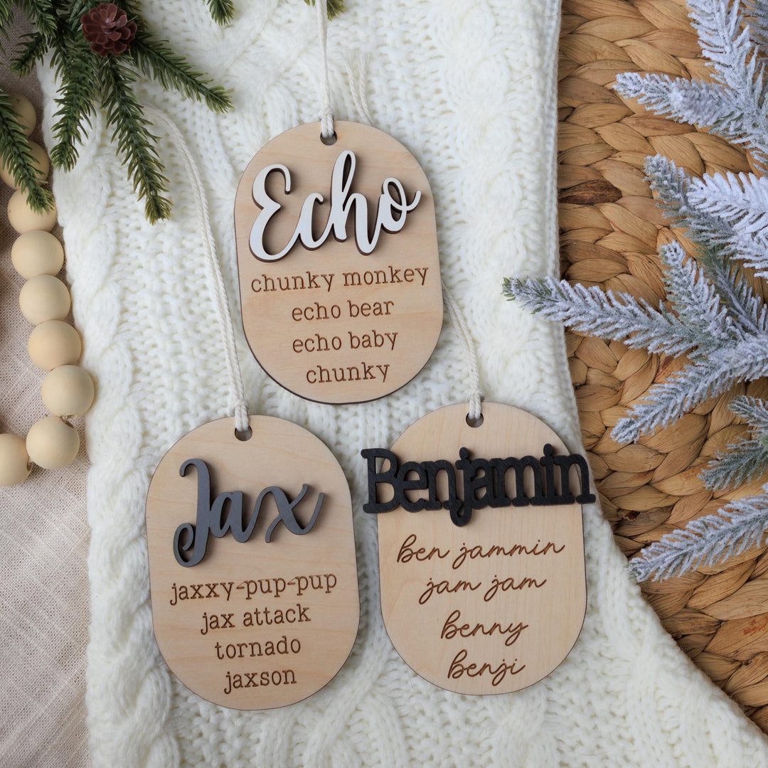 Pet or Child Nickname Ornament