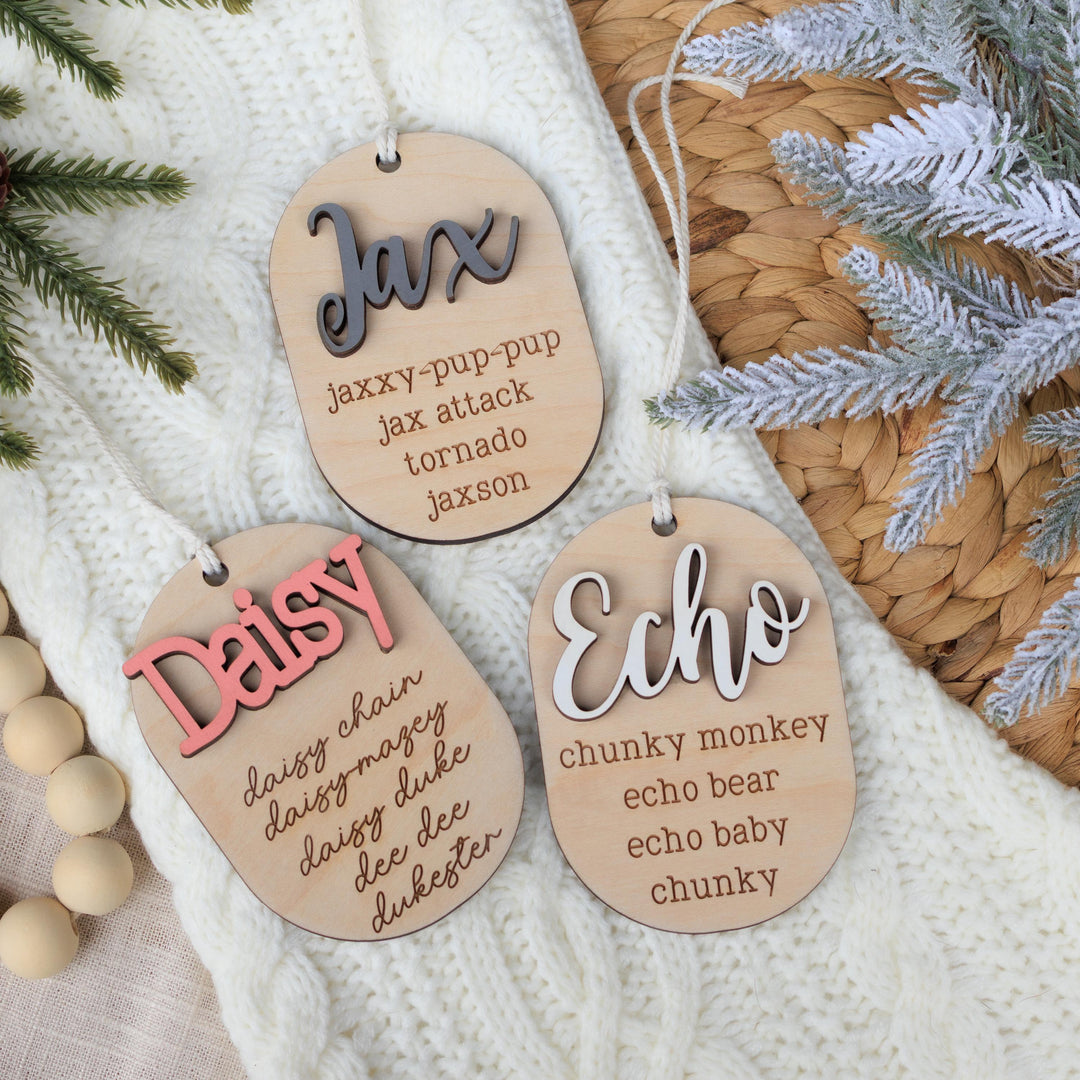 Pet or Child Nickname Ornament