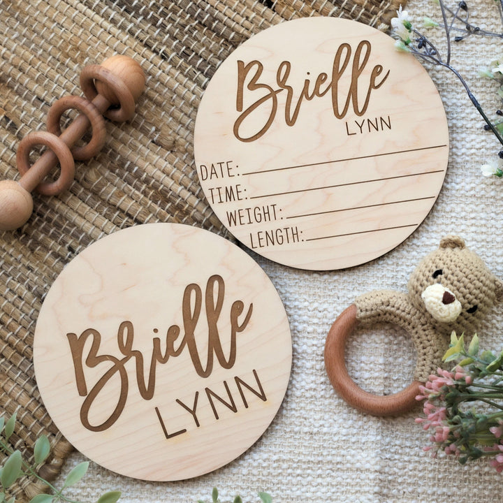 Two-Sided Birth Announcement Sign