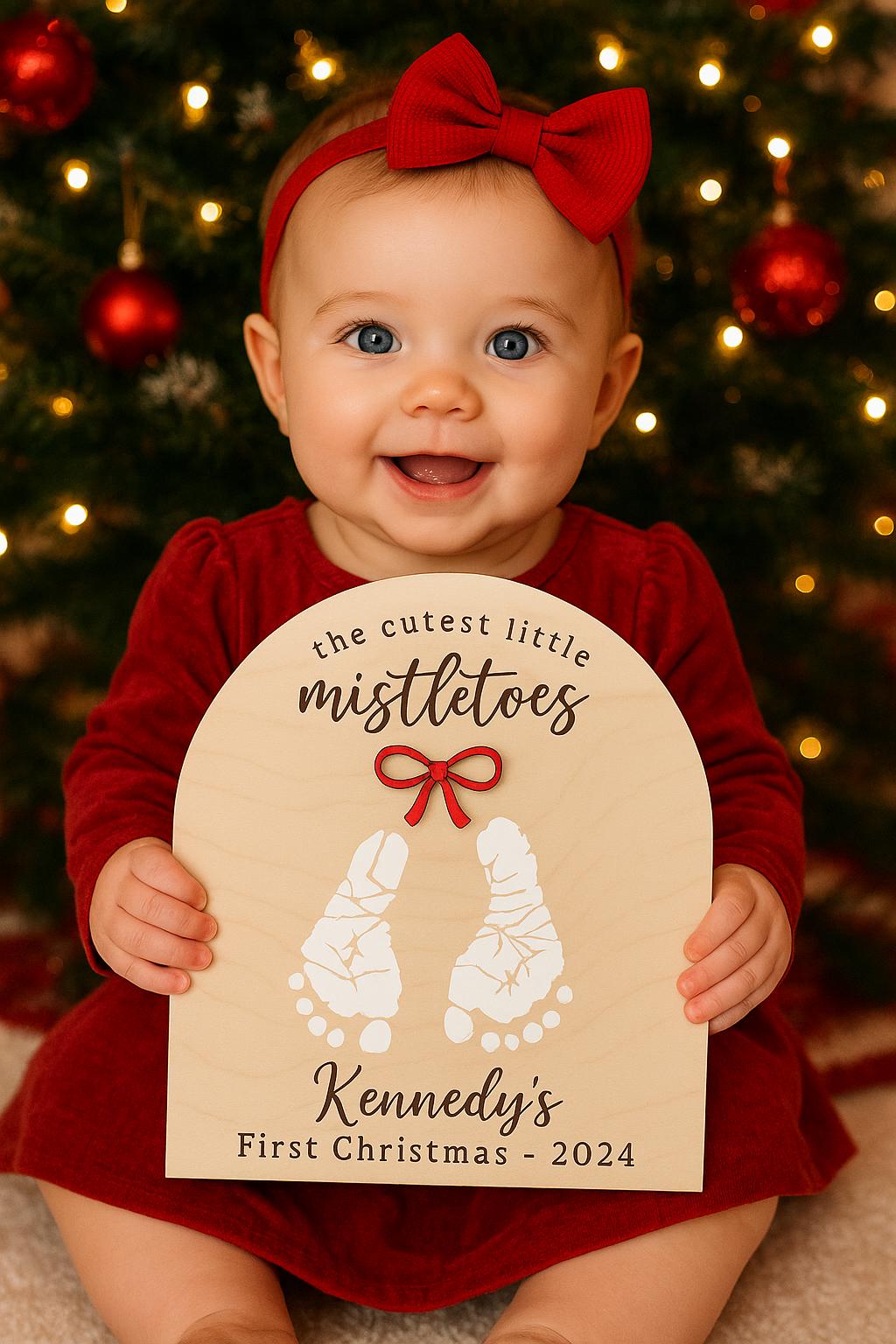 DIY Footprint Christmas Art