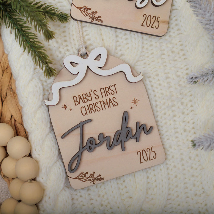 Bow Baby Girl Christmas Ornament