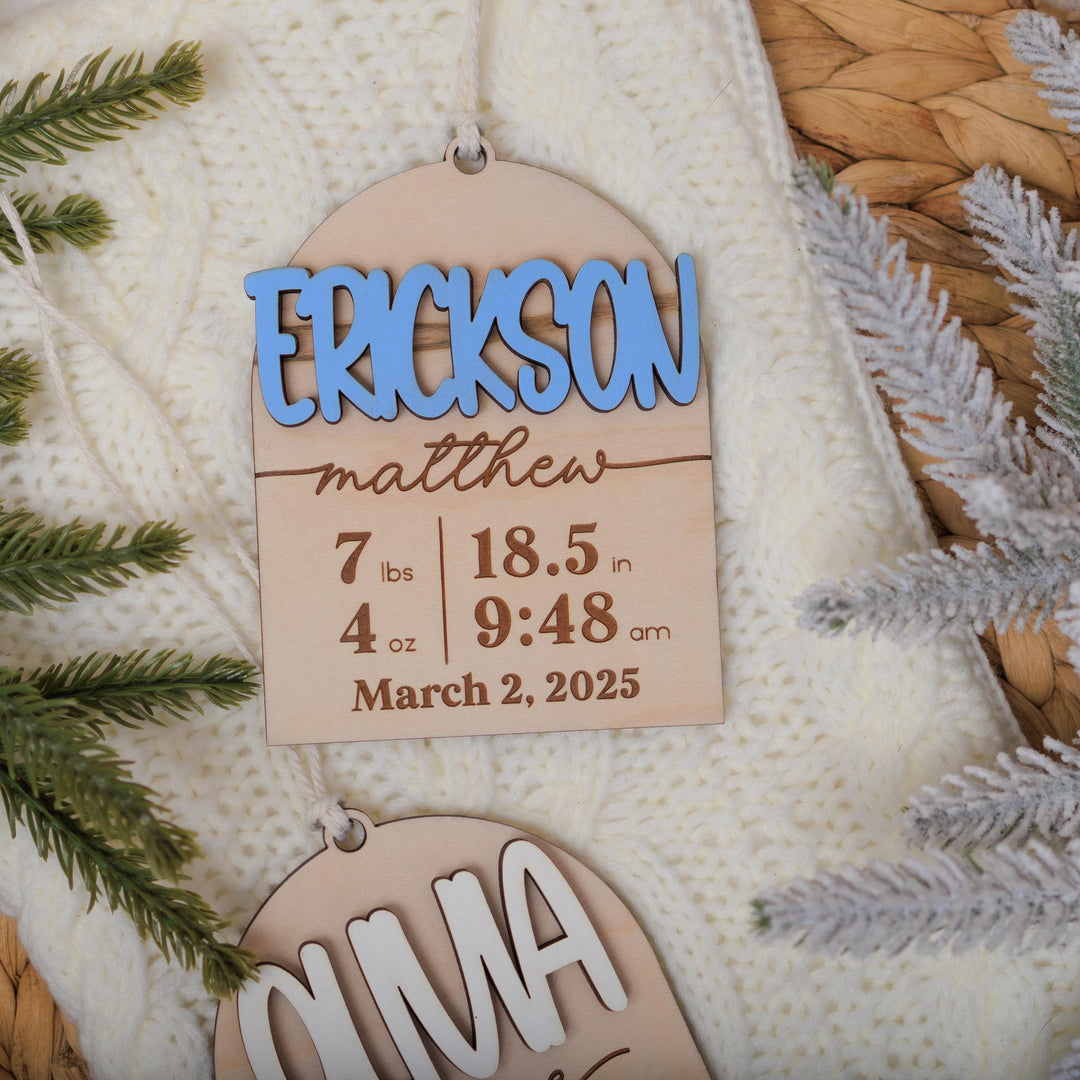 Baby Stat Christmas Ornament