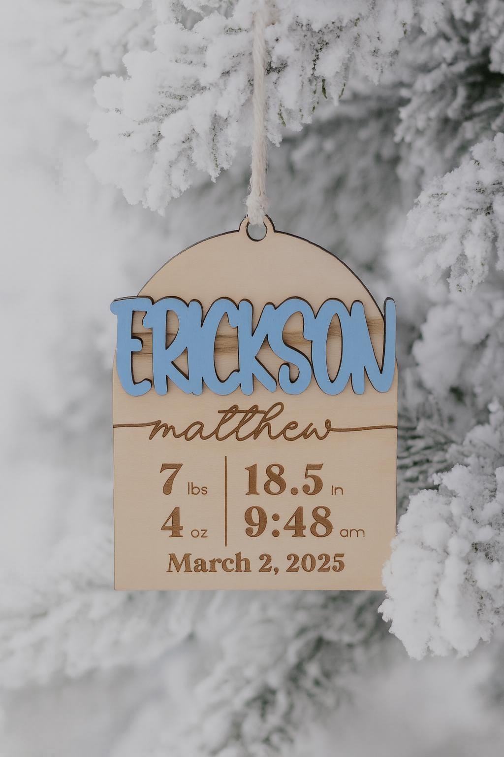 Baby Stat Christmas Ornament