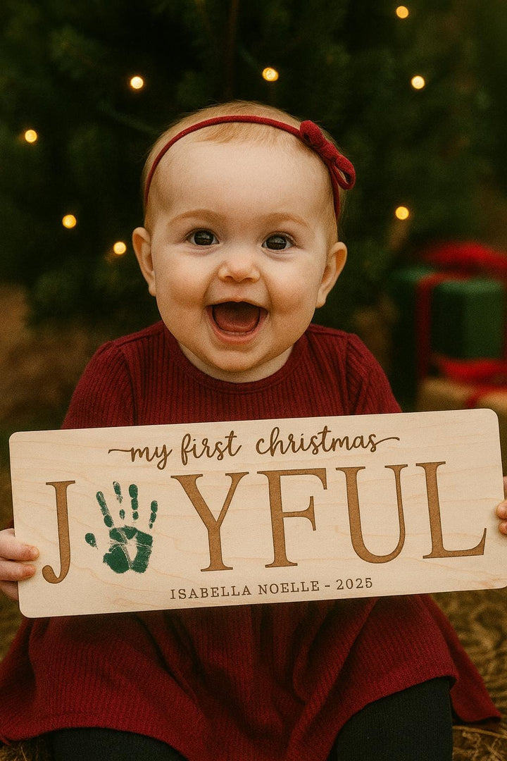 DIY Holiday Footprint Craft - Joyful