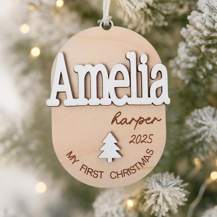 Child First Christmas Ornament 3D Keepsake