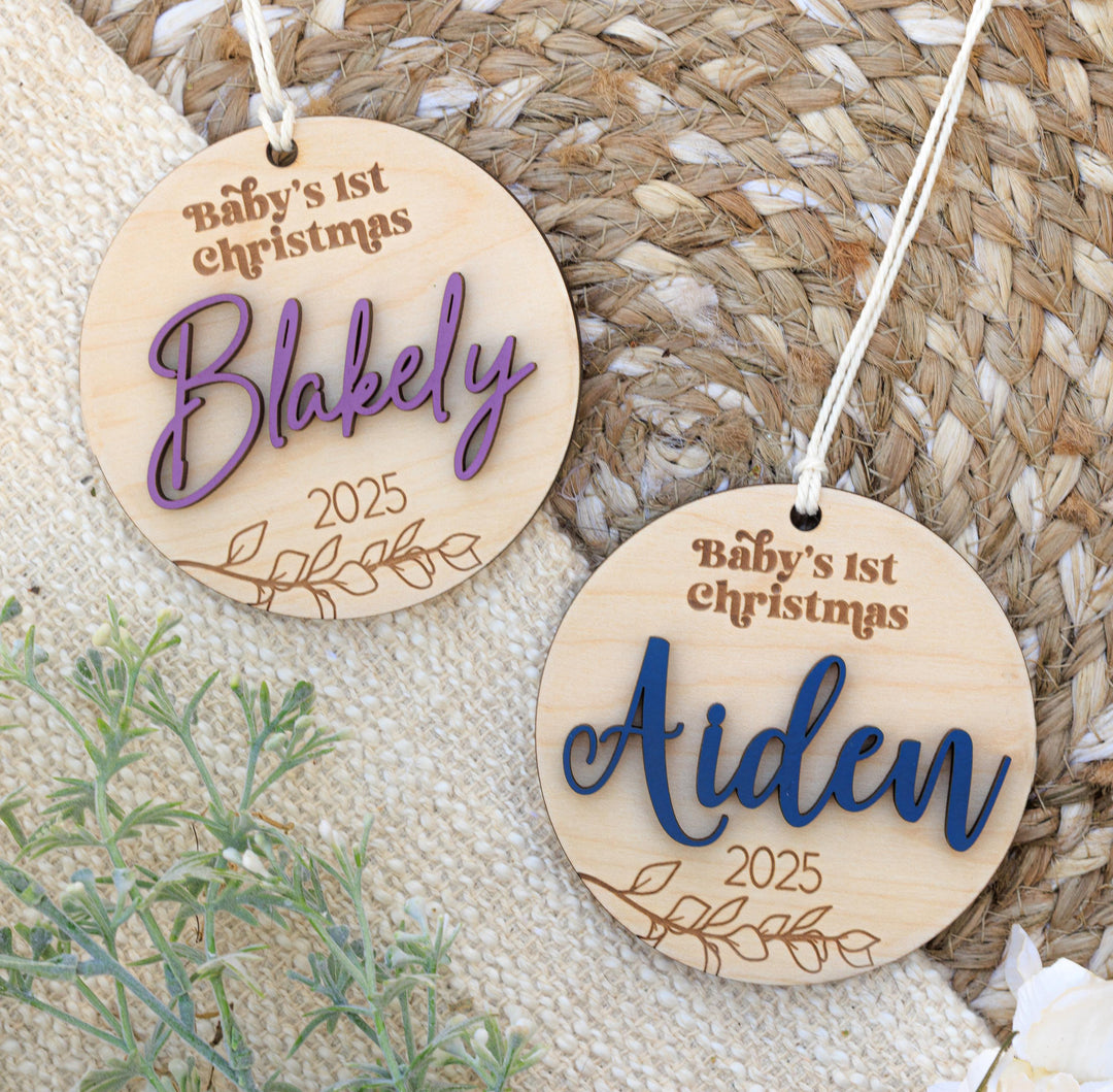Infant Personalized Wooden Keepsake Ornament
