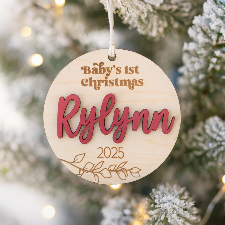 Infant Personalized Wooden Keepsake Ornament