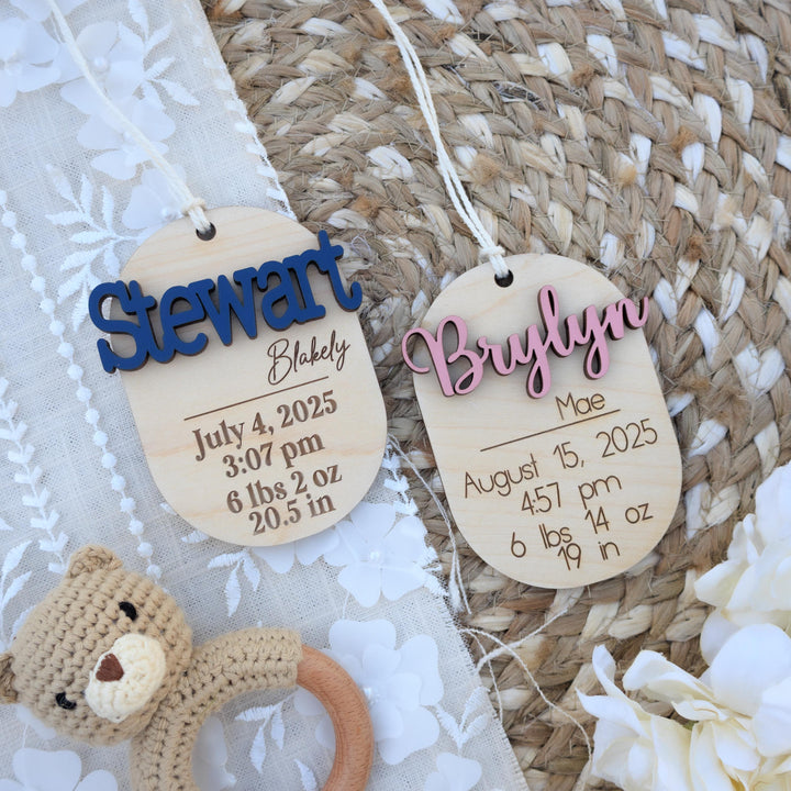 Oval Baby Stat Christmas Ornament