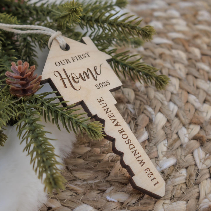 Personalized New Home Key Ornament