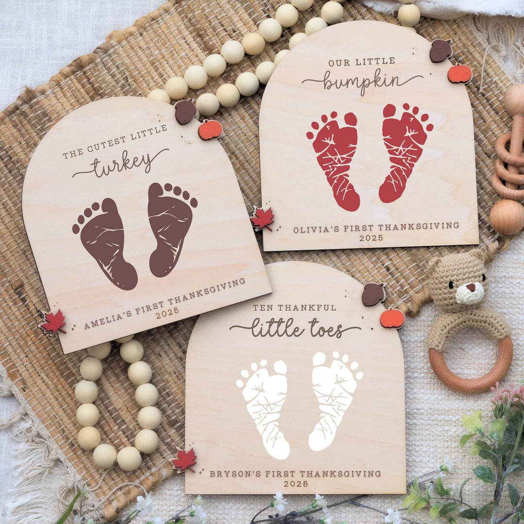 Thanksgiving Footprint Keepsake - 10 Thankful Little Toes