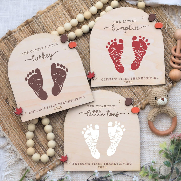 Thanksgiving Footprint Keepsake - 10 Thankful Little Toes