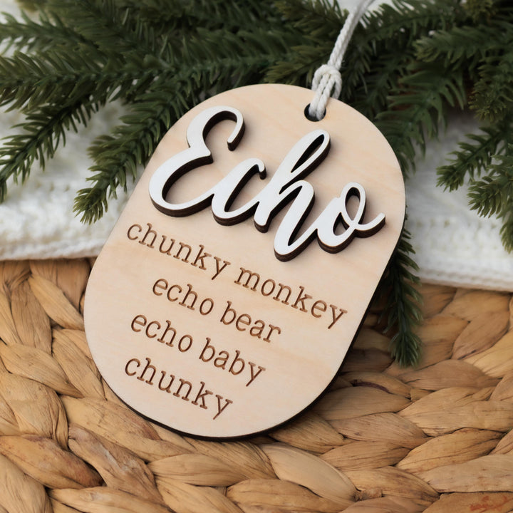 Kids or Pet Nickname Ornament