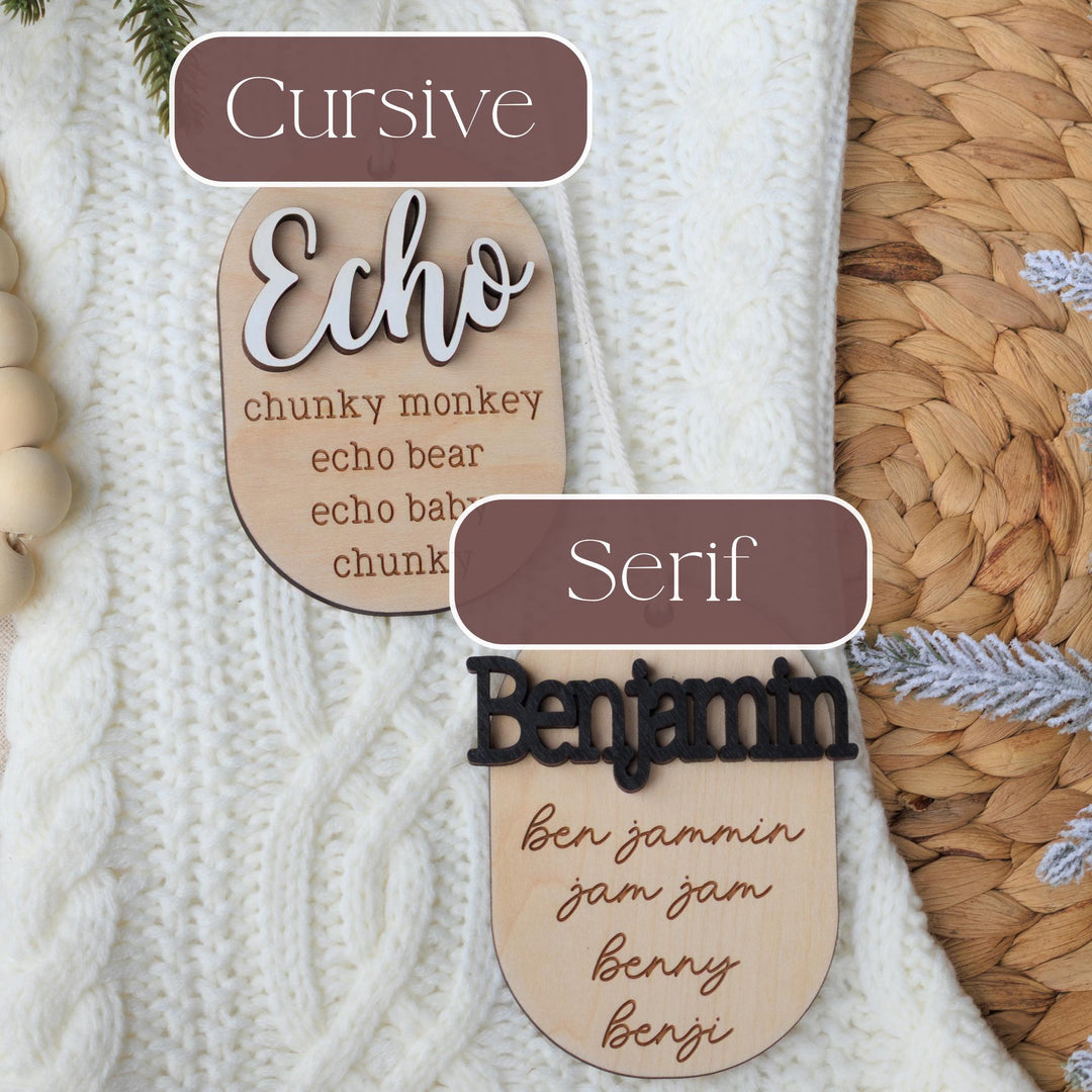 Pet or Child Nickname Ornament