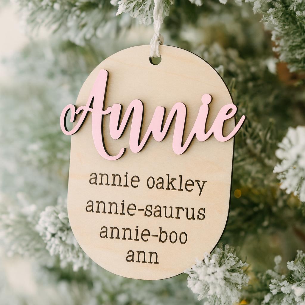 Pet or Child Nickname Ornament