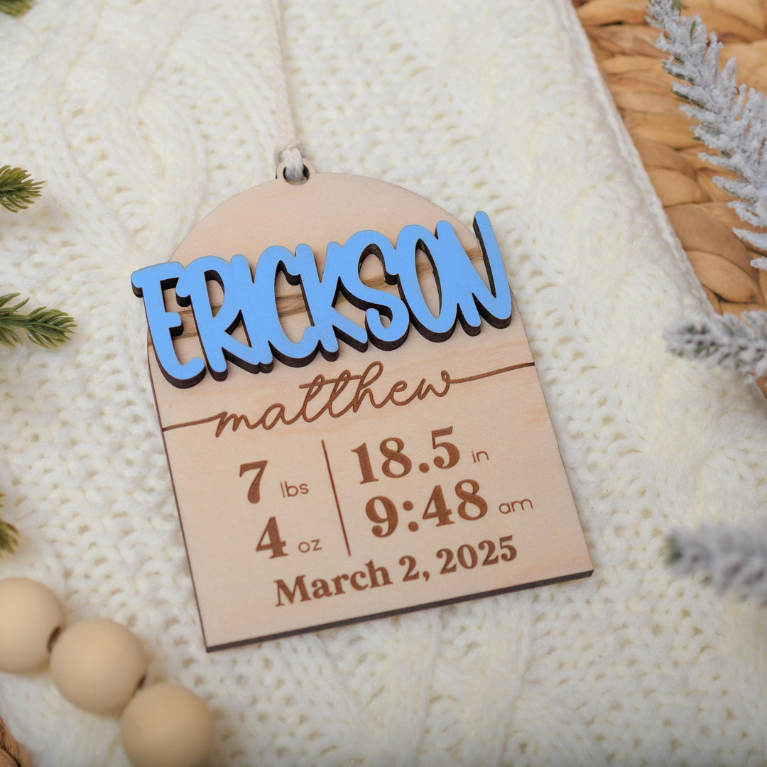 Baby Stat Christmas Ornament